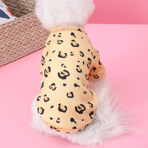 leopard print dog puppy sweater top - Picture 5 of 6